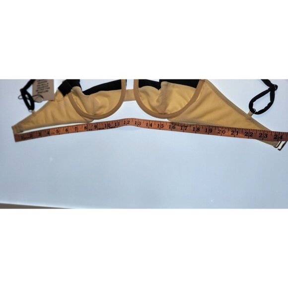 SAME Los Angeles One Piece Swimsuit Womens  Color  Suede Cream/Black Size Large - Picture 8 of 10